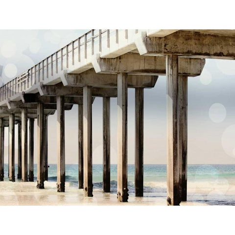 Boardwalk III Black Modern Wood Framed Art Print by Coomes, Sylvia