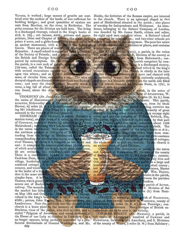 Latte Owl in Sweater Black Modern Wood Framed Art Print by Fab Funky