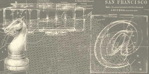 Office Sketches Collection D Black Ornate Wood Framed Art Print with Double Matting by Ethan Harper