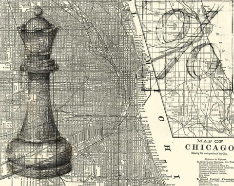 Office Sketches Collection E Black Ornate Wood Framed Art Print with Double Matting by Ethan Harper