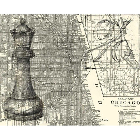 Office Sketches Collection E Black Modern Wood Framed Art Print by Ethan Harper