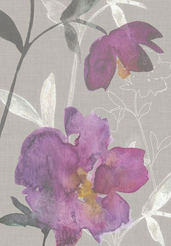 Violette Fleur Collection E Black Ornate Wood Framed Art Print with Double Matting by Mosley, Kiana