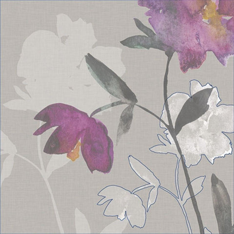 Violette Fleur Collection G Black Modern Wood Framed Art Print by Mosley, Kiana