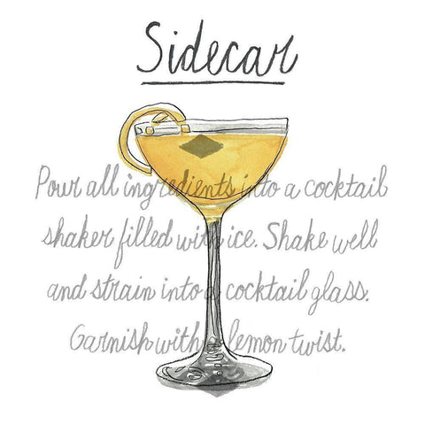 Classic Cocktails Collection D Gold Ornate Wood Framed Art Print with Double Matting by McCavitt, Naomi