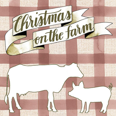 Christmas on the Farm Collection A Black Ornate Wood Framed Art Print with Double Matting by Popp, Grace