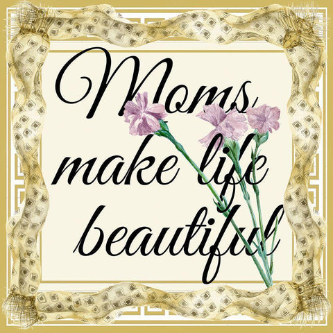Mothers Day Collection A Black Ornate Wood Framed Art Print with Double Matting by Wang, Melissa