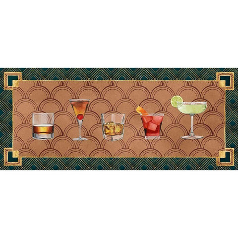 Bar Gatsby Collection D Gold Ornate Wood Framed Art Print with Double Matting by Popp, Grace