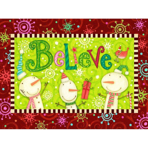 Bright Believe Collection A  Black Modern Wood Framed Art Print with Double Matting by Eisner, Viv