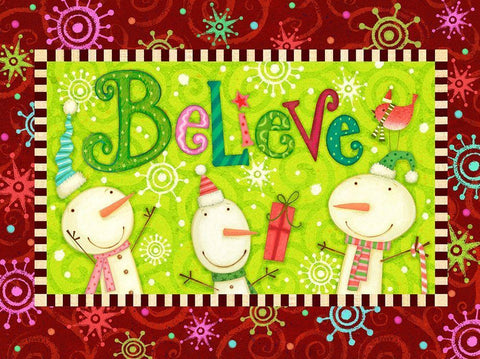 Bright Believe Collection A  White Modern Wood Framed Art Print with Double Matting by Eisner, Viv