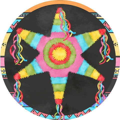 PiÃ±ata Party Collection C Black Modern Wood Framed Art Print with Double Matting by Reynolds, Jade