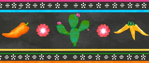 PiÃ±ata Party Collection D Black Ornate Wood Framed Art Print with Double Matting by Reynolds, Jade