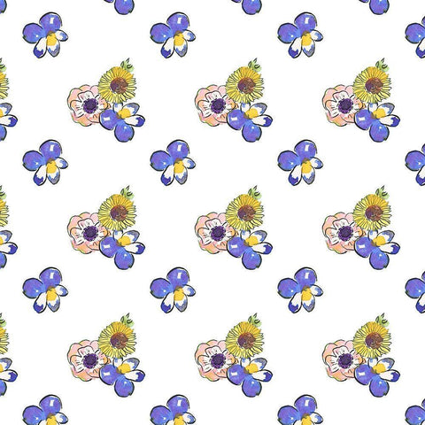 Flower Truck Collection I White Modern Wood Framed Art Print with Double Matting by McGuire, Catherine