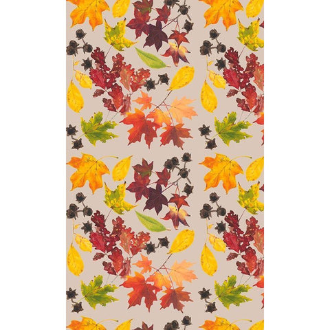 Autumn Leaves Collection E Black Modern Wood Framed Art Print by Miller, Dianne