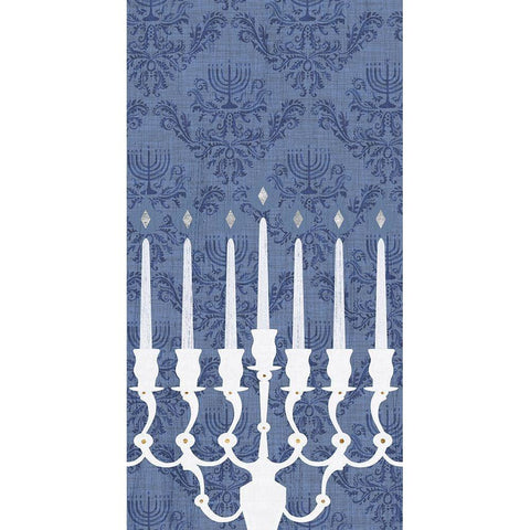 Sophisticated Hanukkah Collection B Gold Ornate Wood Framed Art Print with Double Matting by Borges, Victoria