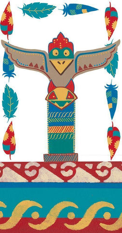 Woodland Warriors Collection B White Modern Wood Framed Art Print with Double Matting by Moore, Regina