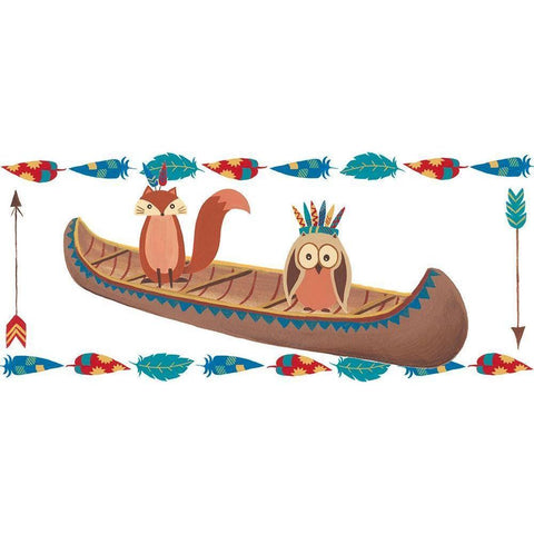 Woodland Warriors Collection D White Modern Wood Framed Art Print by Moore, Regina