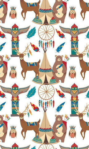 Woodland Warriors Collection E Black Ornate Wood Framed Art Print with Double Matting by Moore, Regina