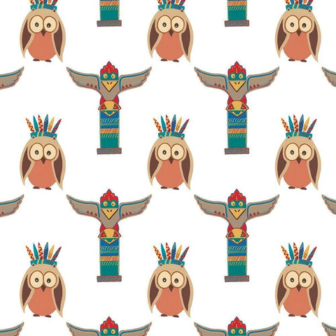 Woodland Warriors Collection G White Modern Wood Framed Art Print with Double Matting by Moore, Regina