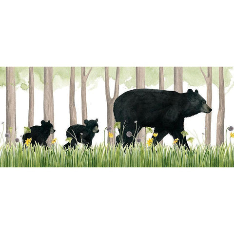 Woodland Babes Collection D Black Modern Wood Framed Art Print by Popp, Grace