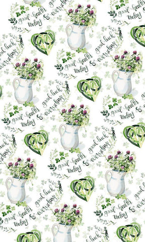 Clover Sayings Collection E White Modern Wood Framed Art Print with Double Matting by Parker, Jennifer Paxton