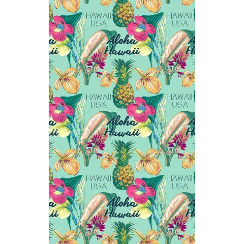 Tropical Getaway Collection E Black Modern Wood Framed Art Print with Double Matting by Fagalde, Jarman