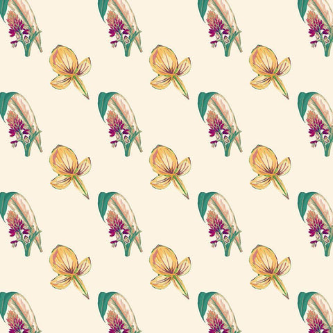 Tropical Getaway Collection H White Modern Wood Framed Art Print with Double Matting by Fagalde, Jarman