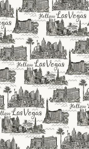 Viva Vegas Collection E Black Ornate Wood Framed Art Print with Double Matting by Wang, Melissa