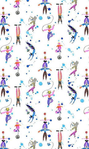 Circus Fun Collection E Black Ornate Wood Framed Art Print with Double Matting by Blanckslate