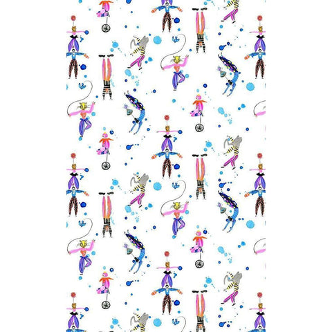 Circus Fun Collection E Black Modern Wood Framed Art Print by Blanckslate