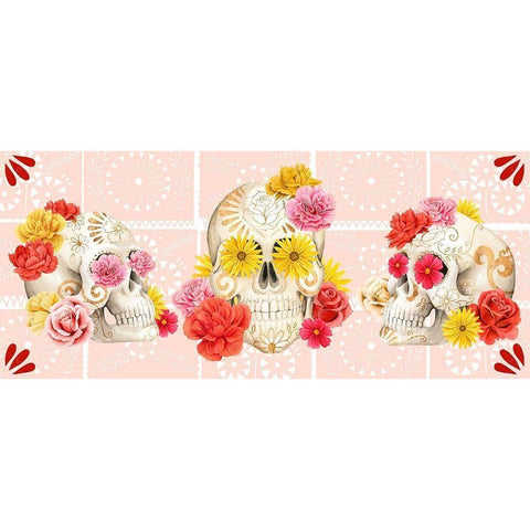 Fiesta de la Vida Muertos Collection D Black Modern Wood Framed Art Print by Popp, Grace