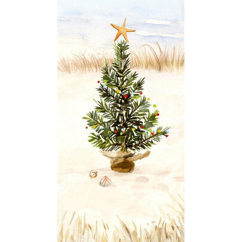 Christmas Coast Collection B White Modern Wood Framed Art Print by Borges, Victoria