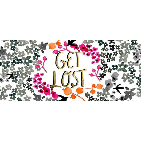 Roam Free Collection D Black Modern Wood Framed Art Print with Double Matting by Blanckslate