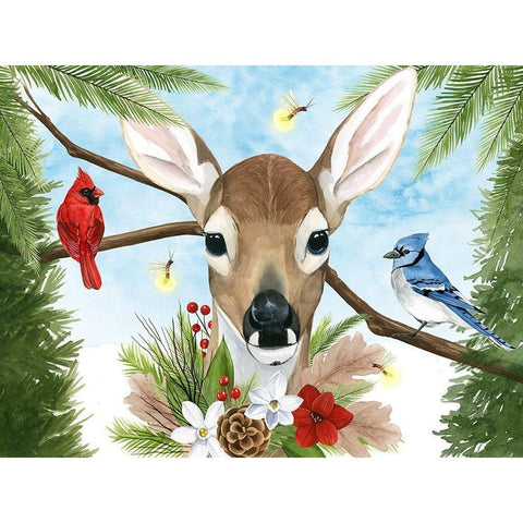 Forest Christmas Collection A White Modern Wood Framed Art Print by Popp, Grace