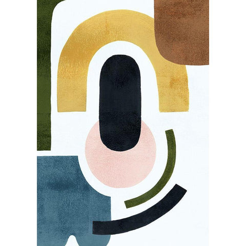 Shifting Shapes Collection B White Modern Wood Framed Art Print by Popp, Grace