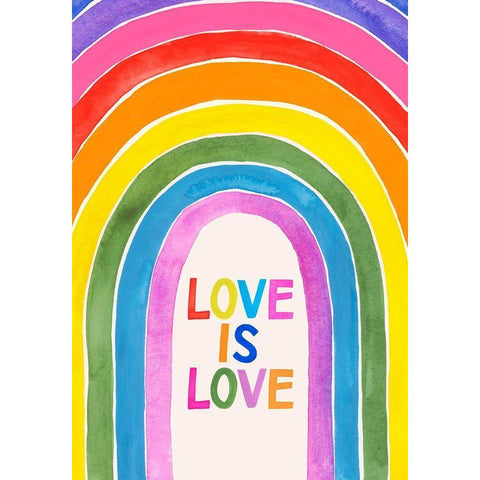 Love Loudly Collection B Black Modern Wood Framed Art Print by Barnes, Victoria