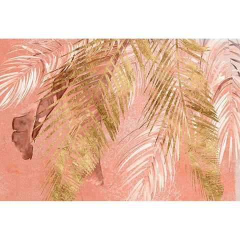 Golden Palms Collection A White Modern Wood Framed Art Print by Parker, Jennifer Paxton