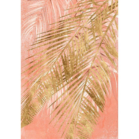 Golden Palms Collection B Black Modern Wood Framed Art Print with Double Matting by Parker, Jennifer Paxton