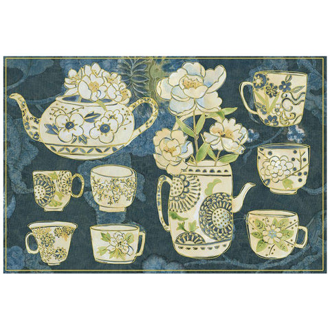 Oolong Collection A Gold Ornate Wood Framed Art Print with Double Matting by Zarris, Chariklia