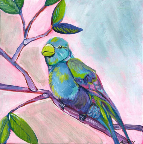 Anne Bird White Modern Wood Framed Art Print with Double Matting by Seay, Anne