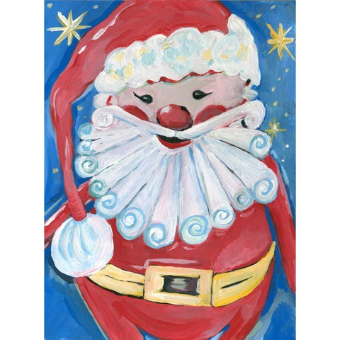Santa White Modern Wood Framed Art Print by Seay, Anne