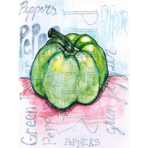 Pepper Black Modern Wood Framed Art Print by Seay, Anne