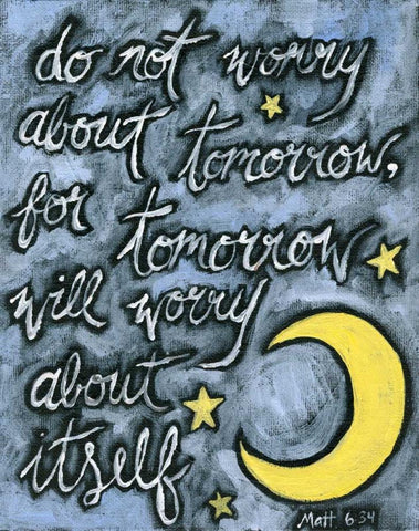 Moon White Modern Wood Framed Art Print with Double Matting by Seay, Anne