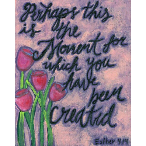 Tulips Black Modern Wood Framed Art Print with Double Matting by Seay, Anne