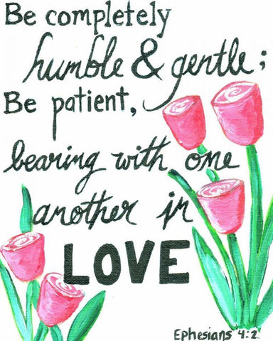 Love Tulips Black Ornate Wood Framed Art Print with Double Matting by Seay, Anne