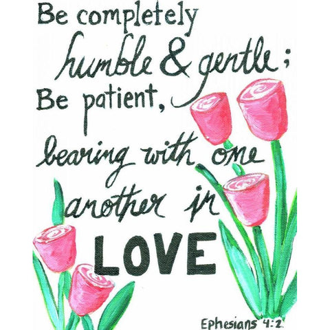 Love Tulips Black Modern Wood Framed Art Print with Double Matting by Seay, Anne