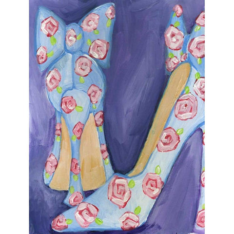 Shoes Gold Ornate Wood Framed Art Print with Double Matting by Seay, Anne