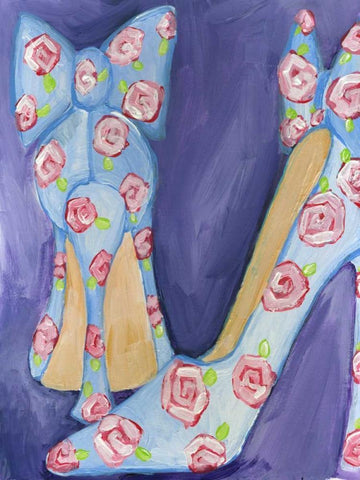 Shoes White Modern Wood Framed Art Print with Double Matting by Seay, Anne