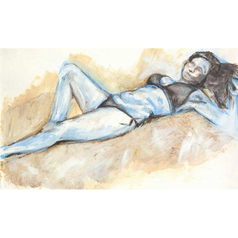 Nude IX White Modern Wood Framed Art Print by Seay, Anne