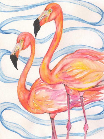 Two Black Ornate Wood Framed Art Print with Double Matting by Seay, Anne