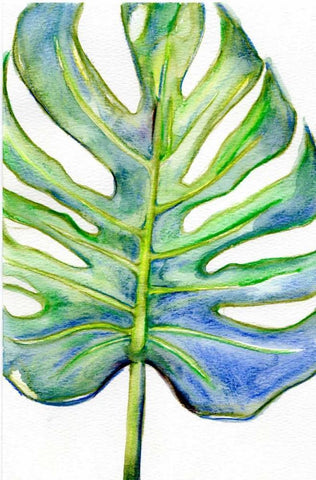 Tropical I White Modern Wood Framed Art Print with Double Matting by Seay, Anne